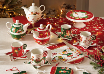 2 vianočné šálky a hrnčeky elfomagia taliansky porcelán